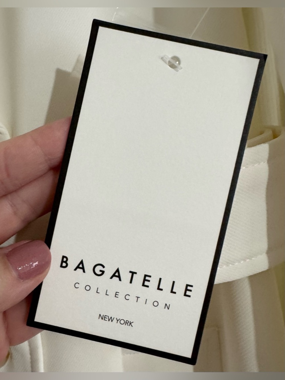 Bagatelle Collection Lightweight Trench Coat Winter White Size M NWT - Picture 11 of 13